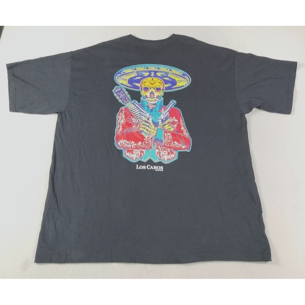 Mr Buho Shirt Mens 2XL Black Los Cabos Mexico Skull Day Of The Dead Graphic Tee